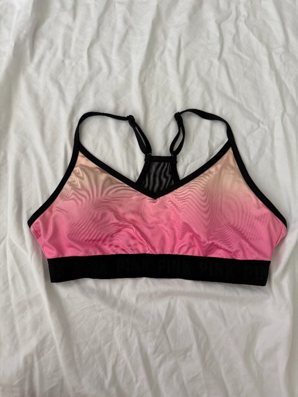 Victoria's Secret PINK Pink Gradient Sports Bra Gym Workout Lightly Lined